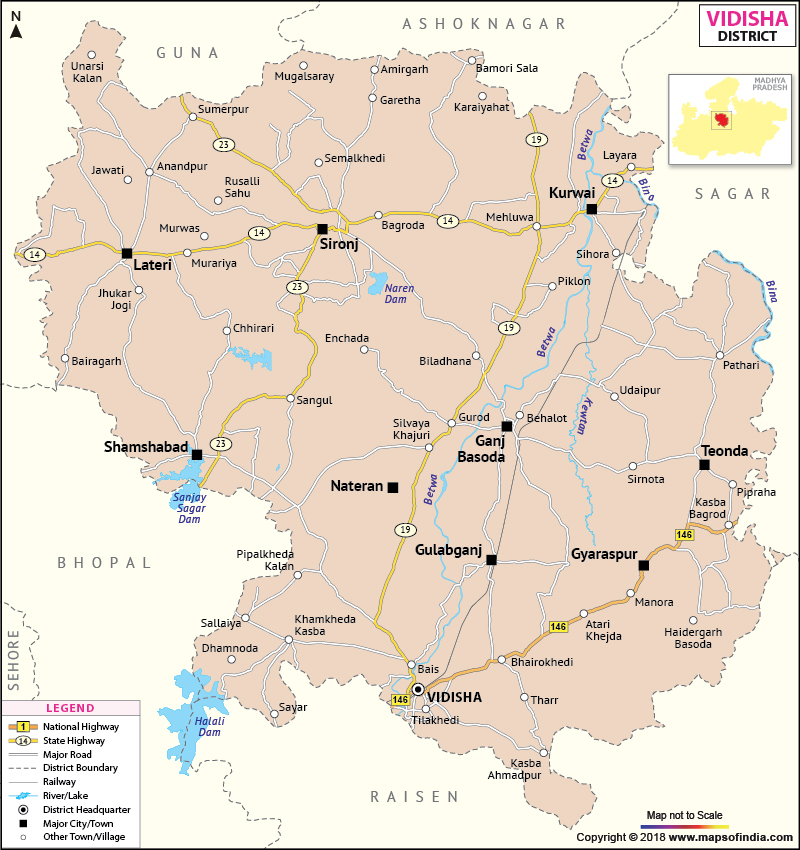 District Map of Vidhisha