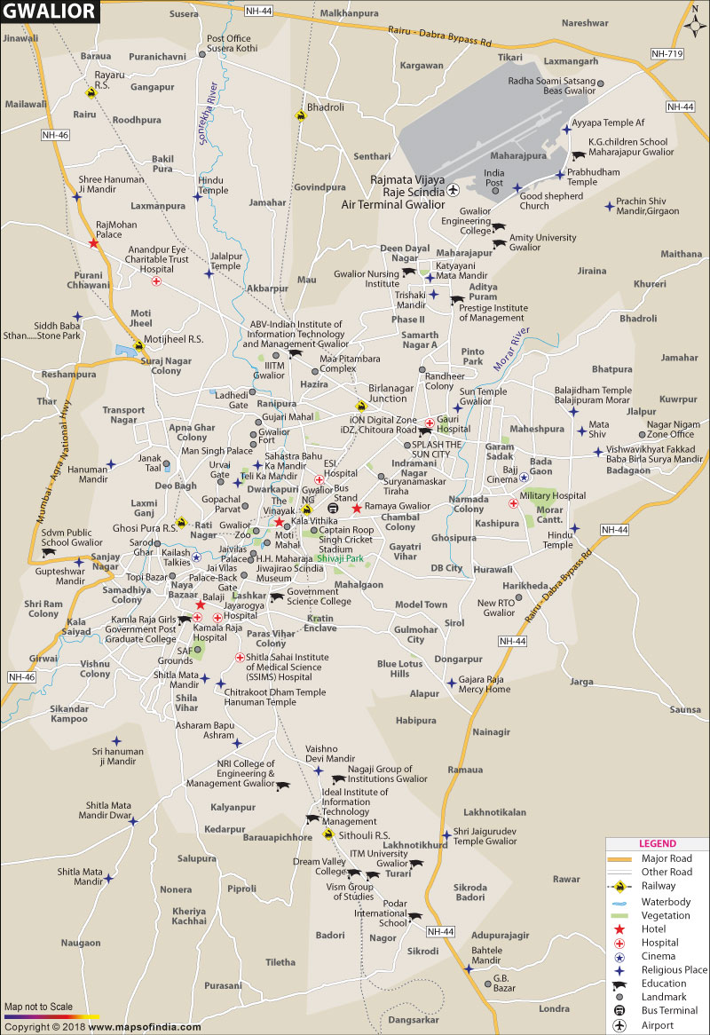 Gwalior City Map