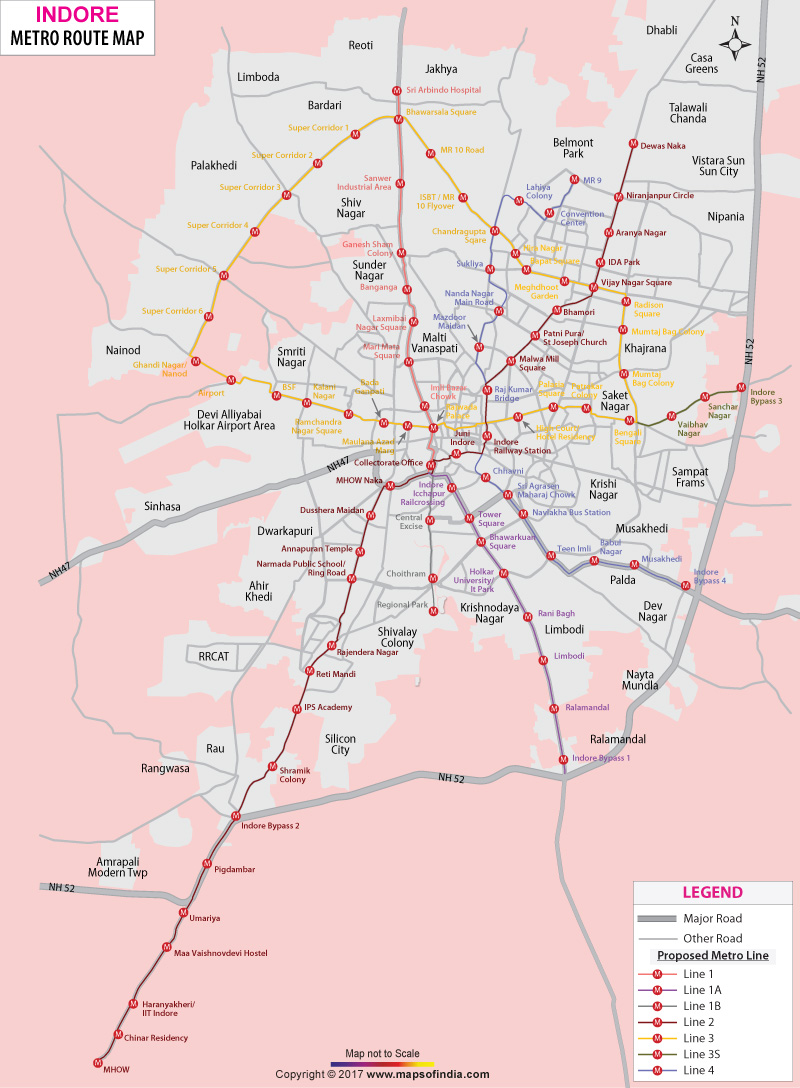 Indore Metro Route Map