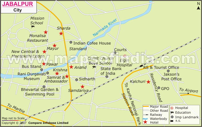 Jabalpur Cantt. Location Map