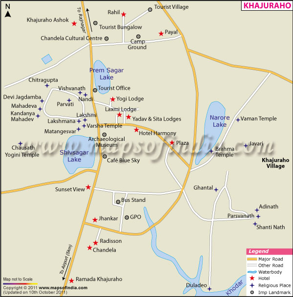 City Map of Khajuraho