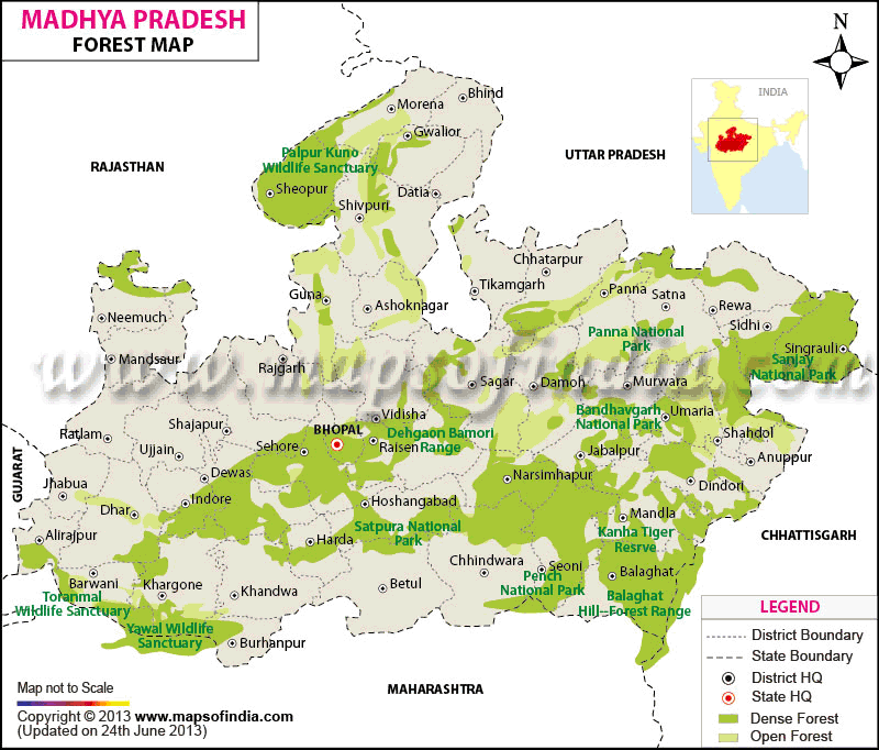 Forest Map of Madhya Pradesh
