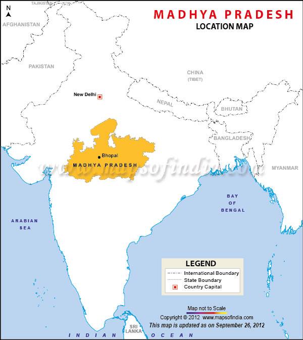Madhya Pradesh Location Map
