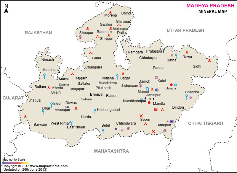 Madhya Pradesh Mineral Map