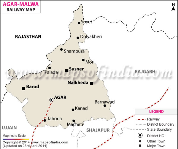 Railway Map of Agar-Malwa