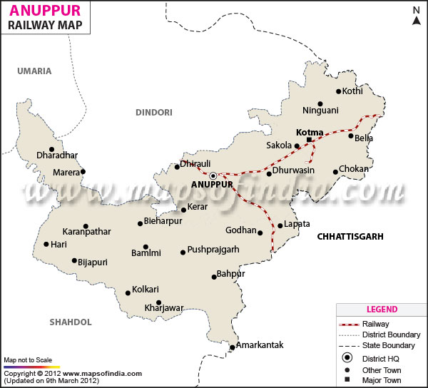 Railway Map of Anuppur