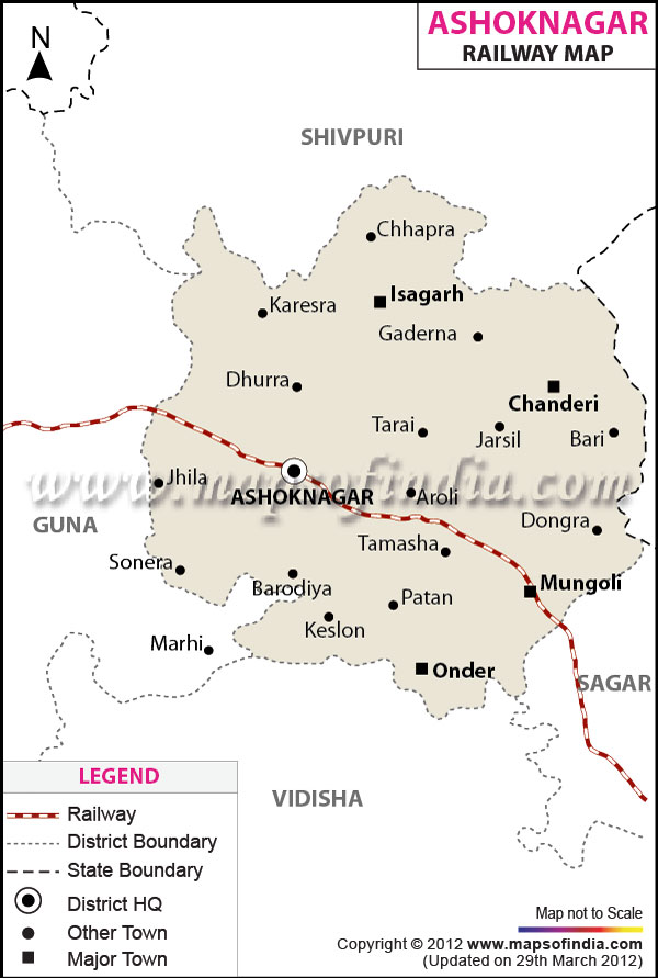 Railway Map of Ashok-Nagar