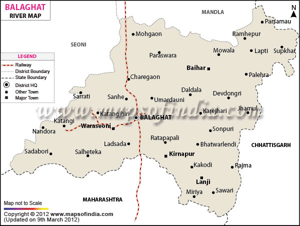 Railway Map of Balaghat