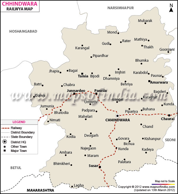 Railway Map of Chhindwara
