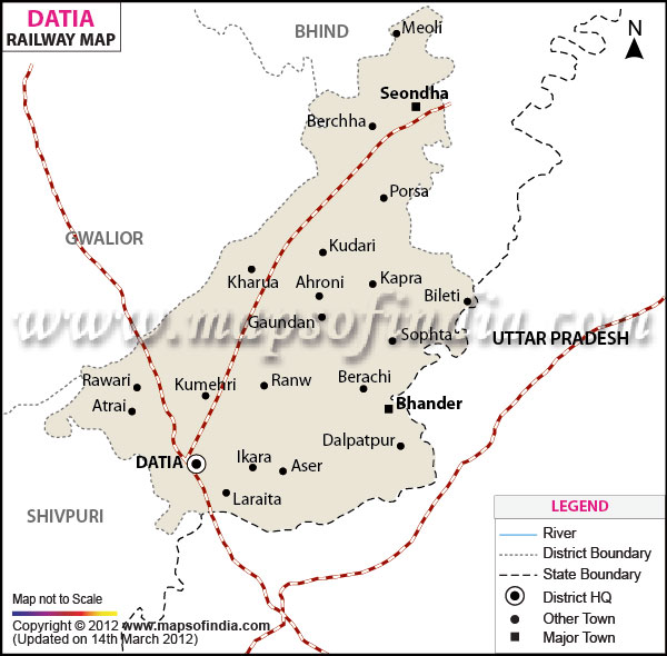 Railway Map of Datia