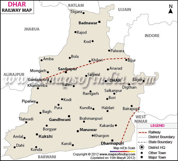 Railway Map of Dhar