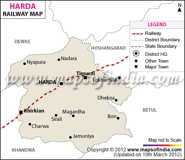 Railway Map of Harda