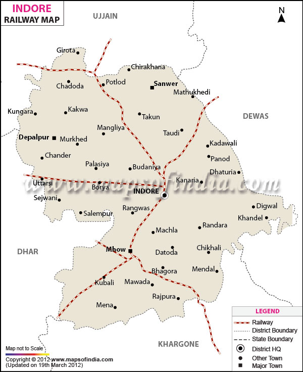 Railway Map of Indore