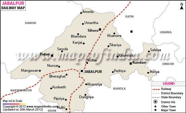 Railway Map of Jabalpur