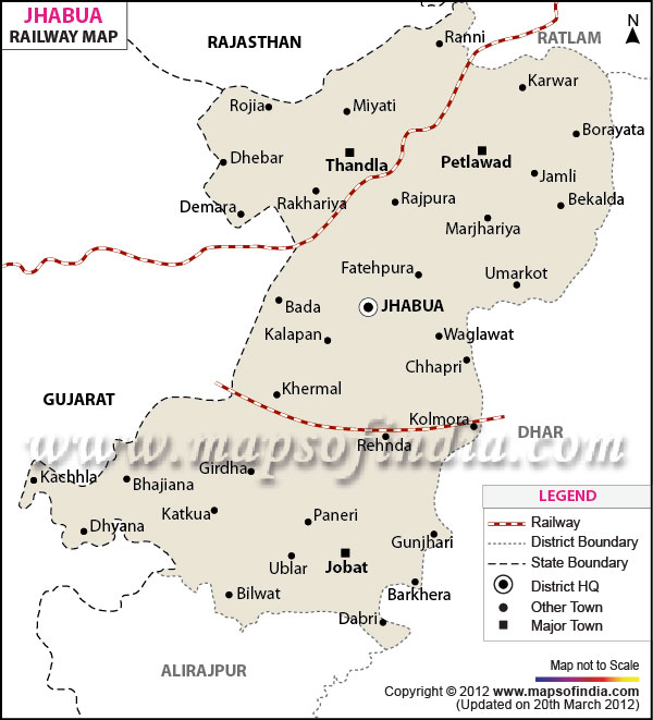 Railway Map of Jhabua