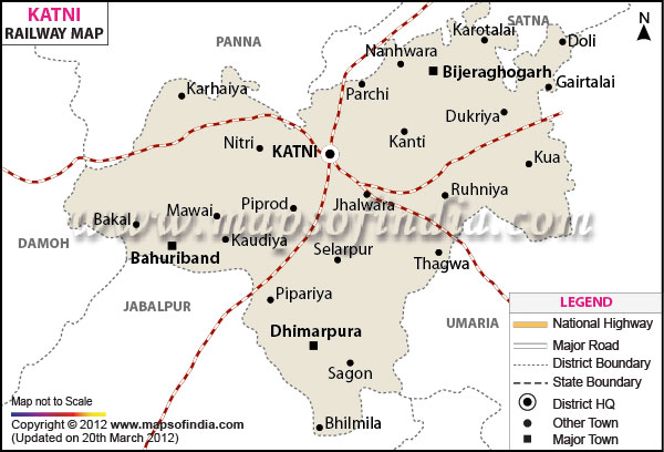 Railway Map of Katni