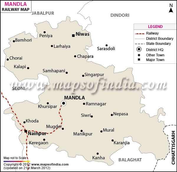 Railway Map of Mandla