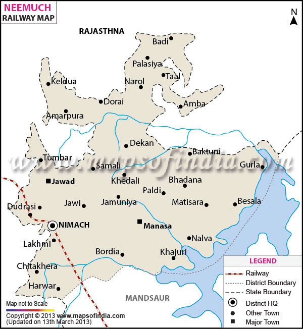 Railway Map of Neemuch