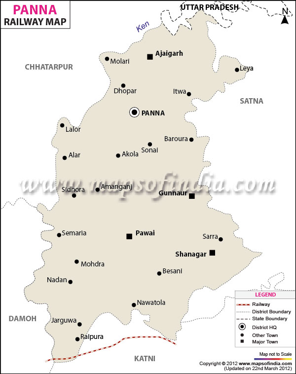 Railway Map of Panna