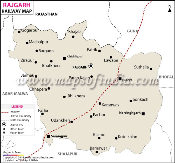 Railway Map of Rajgarh