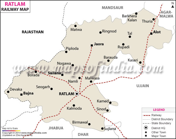 Railway Map of Ratlam