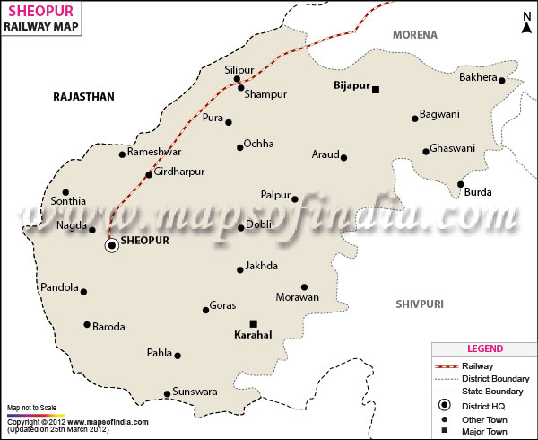 Railway Map of Sheopur