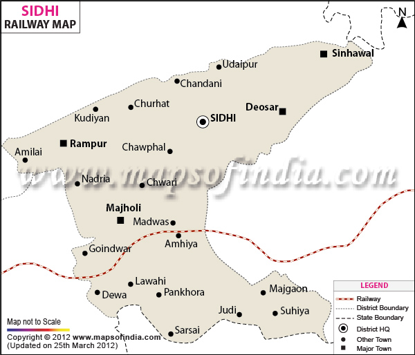 Railway Map of Sidhi