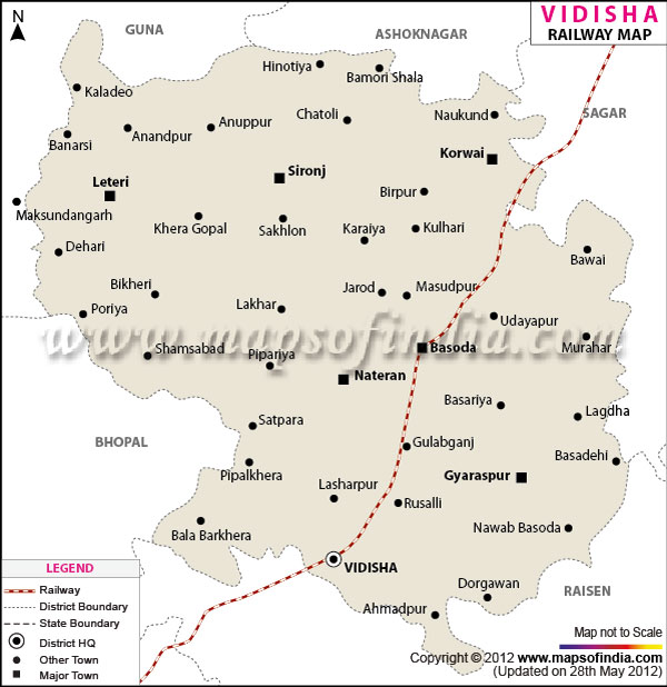 Railway Map of Vidhisha