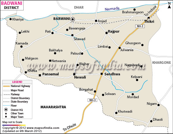 River Map of Badwani