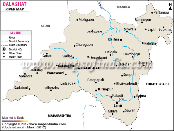 River Map of Balaghat