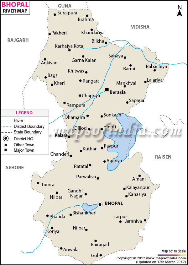 River Map of Bhopal