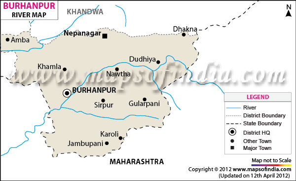 River Map of Burhanpur