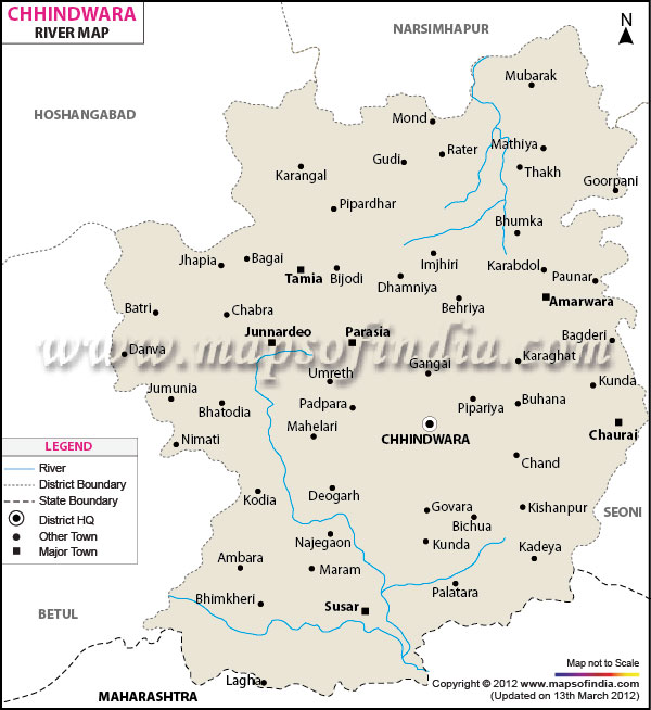 River Map of Chhindwara