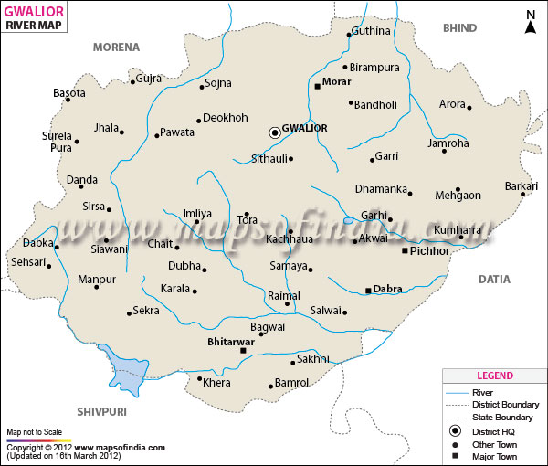 River Map of Gwalior