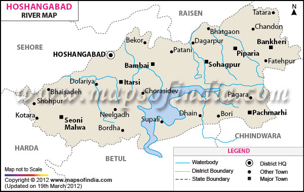 River Map of Hoshangabad