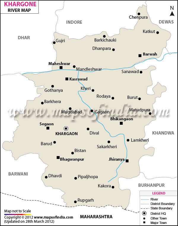 River Map of Khargone