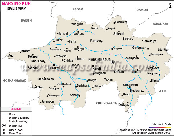 River Map of Narsimhapur