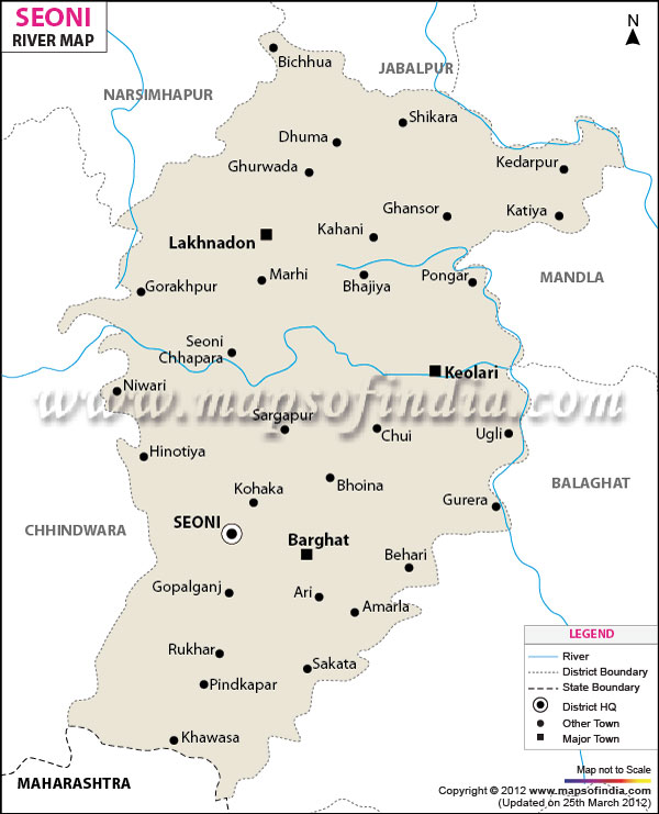 River Map of Seoni