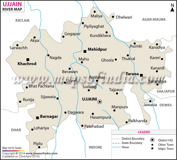 River Map of Ujjain