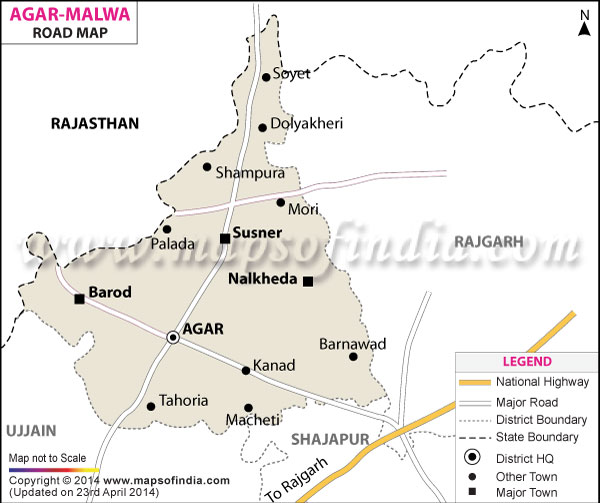 Road Map of Agar-Malwa