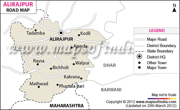 Road Map of Alirajpur