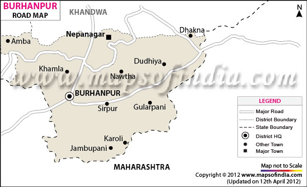 Road Map of Burhanpur