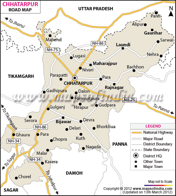 Road Map of Chhindwara