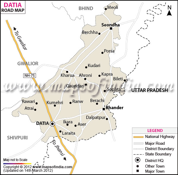 Road Map of Datia