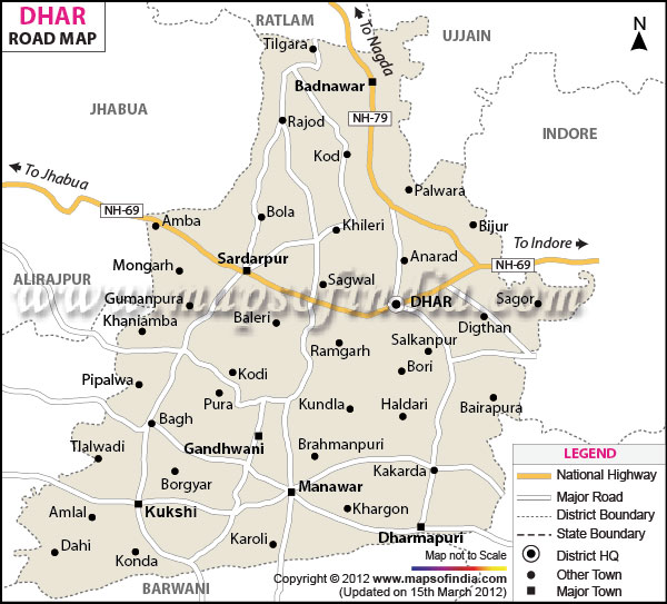Road Map of Dhar