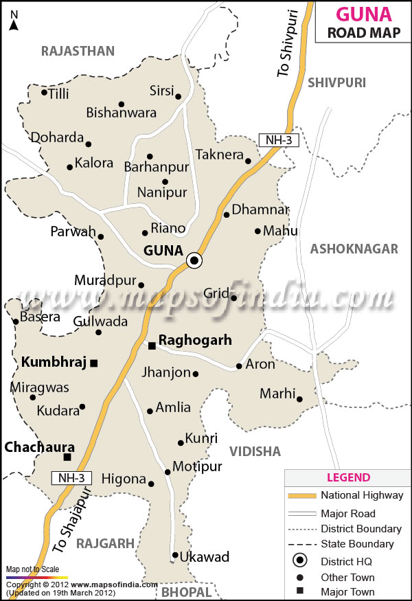 Road Map of Guna