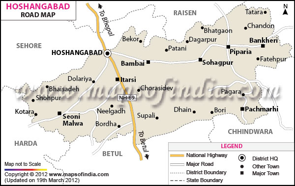 Road Map of Hoshangabad