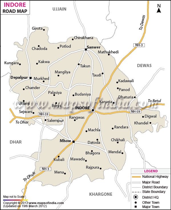 Road Map of Indore