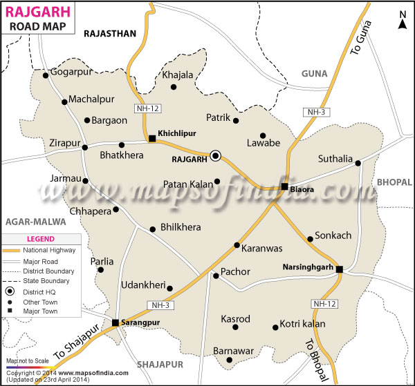 Road Map of Rajgarh