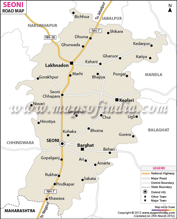 Road Map of Seoni